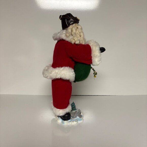 Aviator Santa Figurine Holiday Decor Airplanes Christmas Vintage 16.5" - Picture 5 of 9